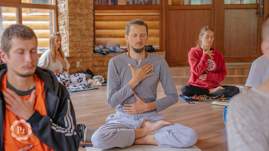 пранаяма в группе фото