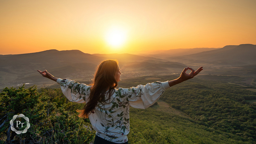 рассвет на горе фото