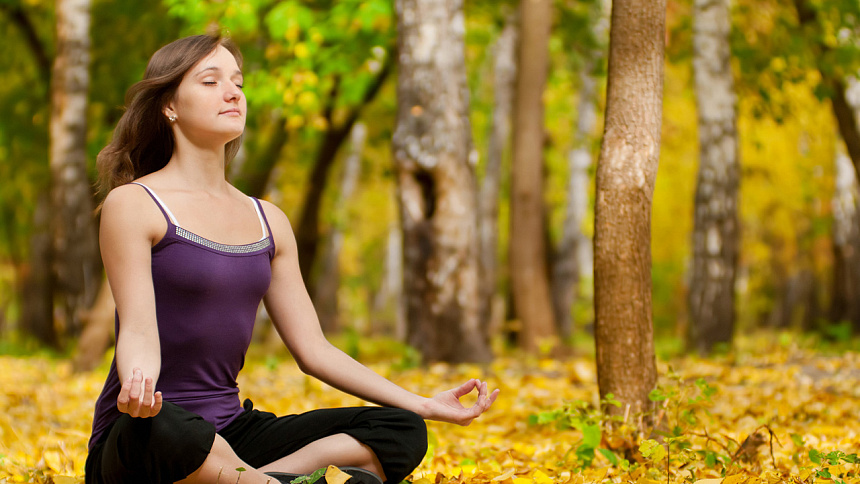пранаяма в лесу фото