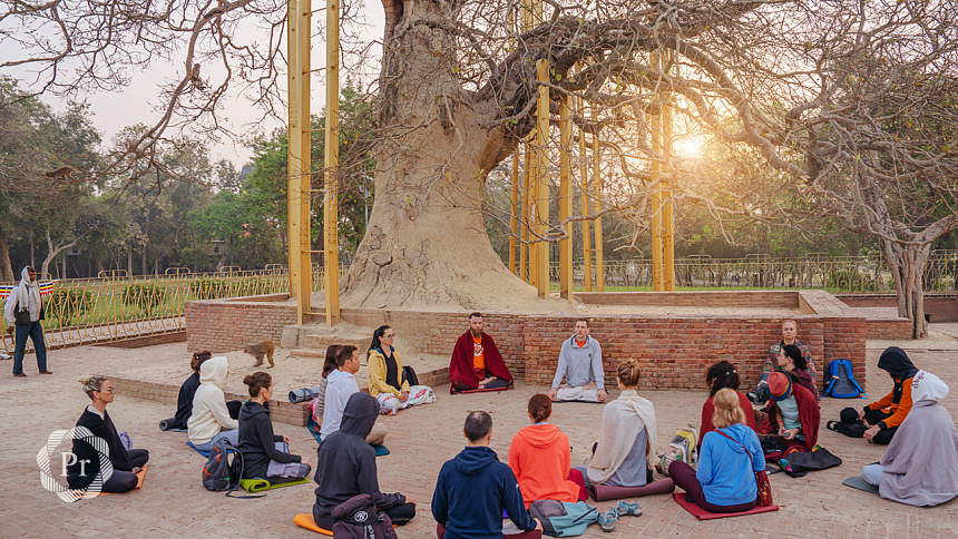 медитация утром фото