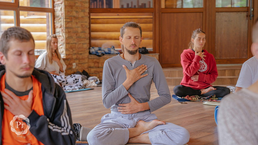 пранаяма в группе фото